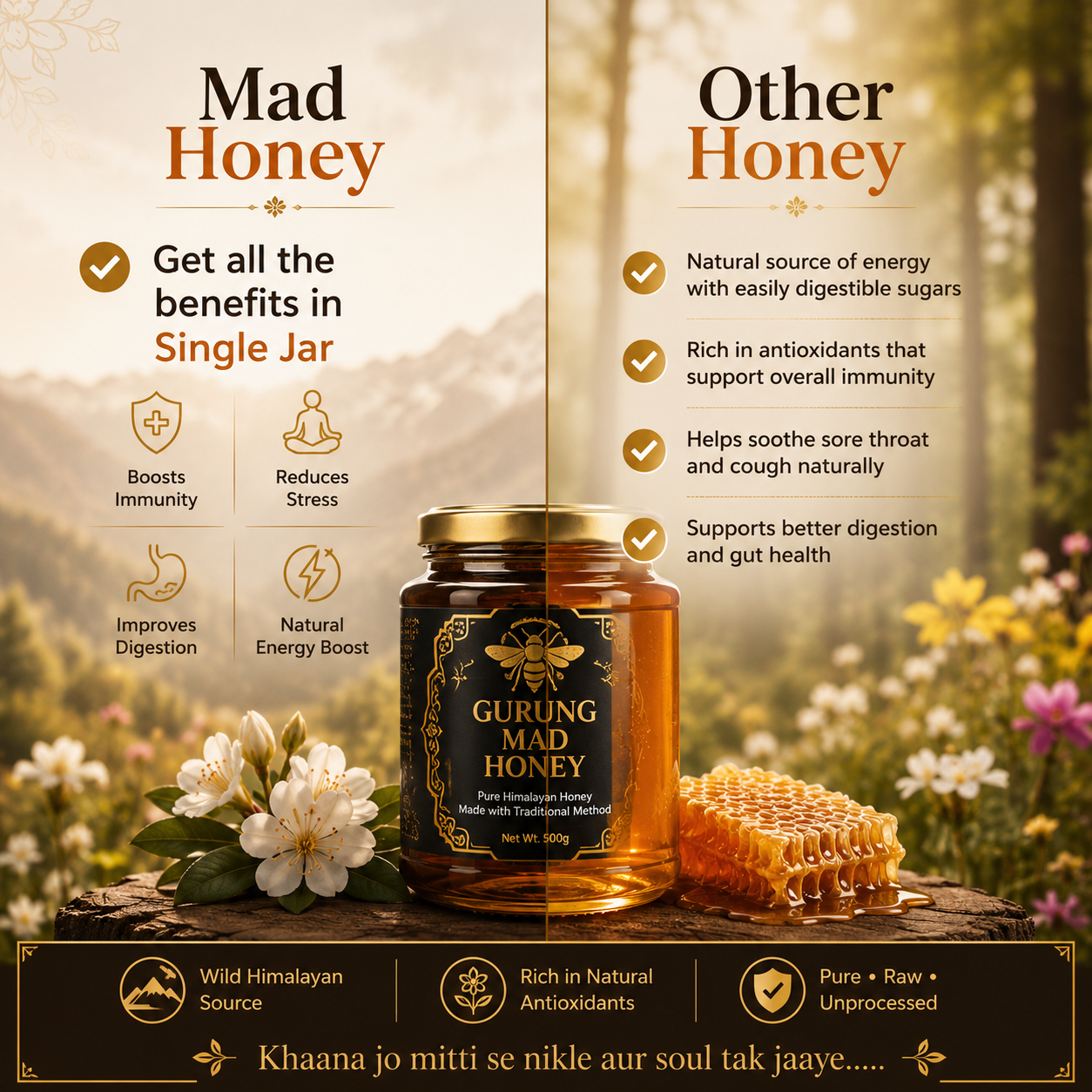 Gurung Mad Honey - 100 % Raw Himalayan Honey from Nepal